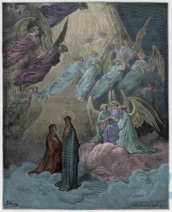 Paradiso，Canto 21：光明的灵魂唱歌，来自Dante Alighieri的“神曲”的插图，1885年 作者 古斯塔夫·多尔（Gustave Dore）