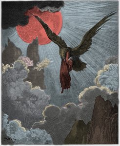 Purgatorio，Canto 9：Dante，在梦中，被一只老鹰带走，来自Dante Alighieri的“The Divine Comedy”的插图，1885年 作者 古斯塔夫·多尔（Gustave Dore）