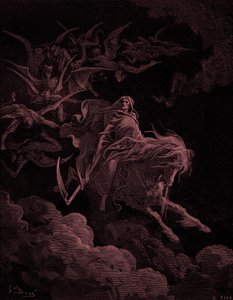 启示。古斯塔夫-多雷的《死亡的幻象》。- 圣经 作者 古斯塔夫·多尔（Gustave Dore）
