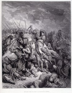 阿苏尔战役中的狮心王 - 古斯塔夫·多雷 (Gustave Doré) 雕刻 作者 古斯塔夫·多尔（Gustave Dore）