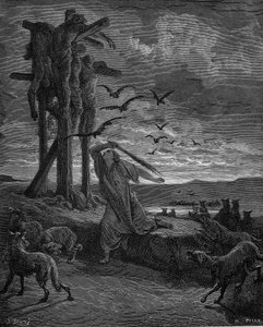 扫罗王的妾Rizpah, 1866年 作者 古斯塔夫·多尔（Gustave Dore）