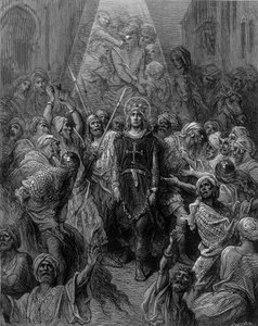 圣路易斯在 1250 年第 7 次十字军东征期间在曼苏拉被俘 - 由 Gustave Doré 雕刻 作者 古斯塔夫·多尔（Gustave Dore）