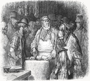 屠夫--新港市场巷》，1872年。   作者 古斯塔夫·多尔（Gustave Dore）