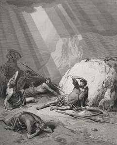 圣保罗的转变，使徒行传9：1-6，多尔的“圣经”中的插图，由Ligny刻，1866年（雕刻） 作者 古斯塔夫·多尔（Gustave Dore）