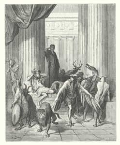 拉封丹的寓言：尤利西斯的同伴们（雕刻） 作者 古斯塔夫·多尔（Gustave Dore）