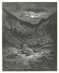 拉封丹寓言：狮子（雕刻） 作者 古斯塔夫·多尔（Gustave Dore）