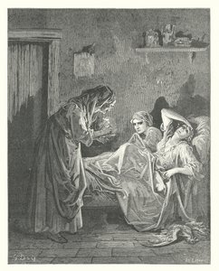 拉封丹寓言老妇人和她的仆人（雕刻） 作者 古斯塔夫·多尔（Gustave Dore）