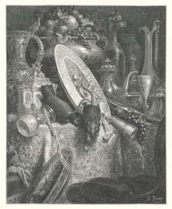 拉封丹的寓言：城里的老鼠和乡下的老鼠》（版画） 作者 古斯塔夫·多尔（Gustave Dore）