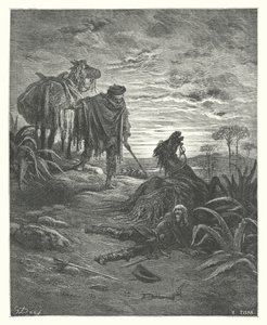 拉封丹寓言：两头骡子》（雕刻） 作者 古斯塔夫·多尔（Gustave Dore）