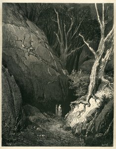 但丁-阿利吉耶里的地狱（《神曲》），古斯塔夫-多尔绘制插图。1861 年法文版。"Allor si mosse, ed io gli tenni dietro.(然后他出发了，我跟在他后面）"，第 1 曲第 136 节。 作者 古斯塔夫·多尔（Gustave Dore）