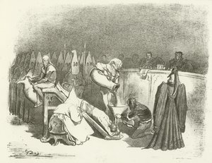 宗教裁判所 - 水刑（凹版印刷） 作者 古斯塔夫·多尔（Gustave Dore）