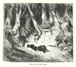 最后的野猪（雕刻） 作者 古斯塔夫·多尔（Gustave Dore）