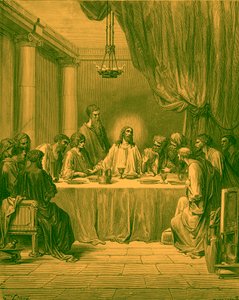 最后的晚餐--圣经 作者 古斯塔夫·多尔（Gustave Dore）