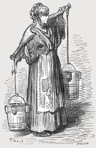 牛奶女人》，1872年。   作者 古斯塔夫·多尔（Gustave Dore）