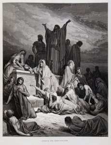 瘟疫袭击耶路撒冷，多尔圣经插图 作者 古斯塔夫·多尔（Gustave Dore）