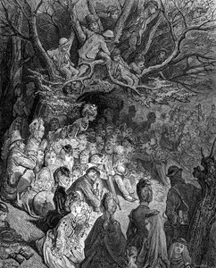 河岸 - 古斯塔夫·多雷的树下 作者 古斯塔夫·多尔（Gustave Dore）