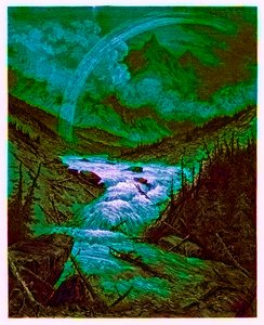 密西西比河的支流，来自&39;The Dore Gallery&39;的插图，由Stephane Pannemaker（1847-1930）刻，出版于1890年（数字增强图像） 作者 古斯塔夫·多尔（Gustave Dore）