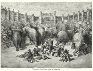 亚历山大马戏团中被俘虏的犹太人（雕刻） 作者 古斯塔夫·多尔（Gustave Dore）