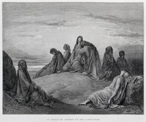 耶弗他的女儿们，《多尔圣经》插图 作者 古斯塔夫·多尔（Gustave Dore）