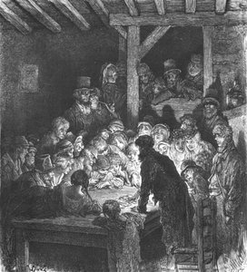 小偷赌博》，1872年。   作者 古斯塔夫·多尔（Gustave Dore）