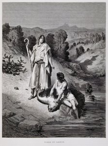 托比亚斯和天使，《多尔圣经》插图 作者 古斯塔夫·多尔（Gustave Dore）