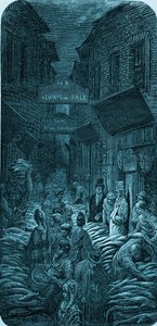 古斯塔夫-多雷的维多利亚时期鱼市雕刻作品 作者 古斯塔夫·多尔（Gustave Dore）
