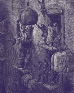 维多利亚时代的伦敦仓库 作者 古斯塔夫·多尔（Gustave Dore）