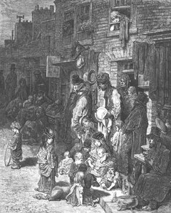 白教堂温特沃斯街》，1872年。    作者 古斯塔夫·多尔（Gustave Dore）