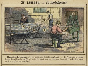 床垫制造商（彩色平版印刷）。 作者 古斯塔夫·弗赖蓬（Gustave Fraipont）