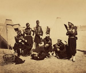 沙隆营地：宿营地的 Zouaves de la Garde（游击队 作者 古斯塔夫·勒格雷