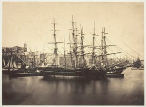塞特港的船只，1857年。 作者 古斯塔夫·勒格雷