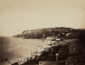 圣阿德雷德的海滩，与杜蒙浴场，1856年7月。 作者 古斯塔夫·勒格雷
