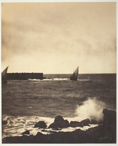 破浪》，1857年。 作者 Gustave Le Gray