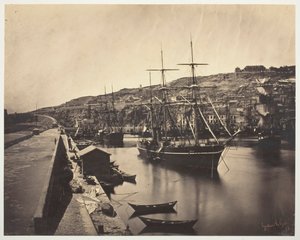 塞特的港口和城市-地中海塞特的港口和城市-地中海，1857年。 作者 古斯塔夫·勒格雷