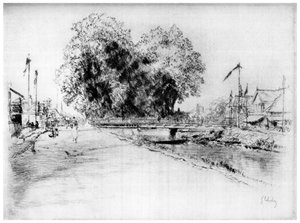 特鲁瓦运河，c1880-1930，1924年 作者 古斯塔夫·莱休特（Gustave Leheutre）