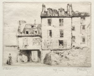 拉塞佩街（RueLacépède）：科滕斯钢铁的庭院。 作者 古斯塔夫·莱休特（Gustave Leheutre）