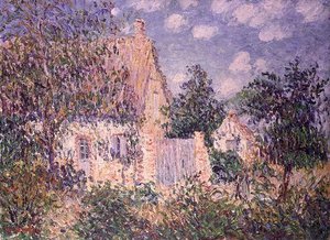 Cottage at St. Cyr du Vaudreuil（布面油画） 作者 古斯塔夫·洛索（Gustave Loiseau）