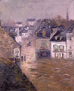细雨，Pont Aven，约1922年（布面油画） 作者 古斯塔夫·洛索（Gustave Loiseau）
