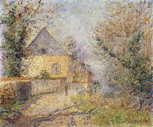 L“卢浮宫的厄尔河沿岸的房屋；卢浮宫，厄尔省的Maisons au Bord de L”，1902年
