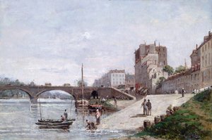 塞纳河和库尔布瓦港 作者 古斯塔夫·马斯卡特（Gustave Mascart）