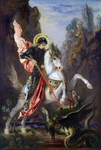 法语  圣乔治与龙 圣乔治与龙 作者 古斯塔夫·莫罗（Gustave Moreau）
