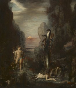 大力神和莱纳水蛇，1875-76年 作者 古斯塔夫·莫罗（Gustave Moreau）