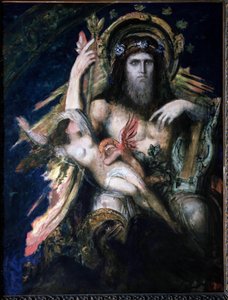古斯塔夫·莫罗的木星（宙斯）和塞梅勒（炸毁）。 作者 古斯塔夫·莫罗（Gustave Moreau）