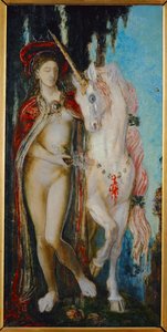 独角兽（布面油画） 作者 古斯塔夫·莫罗（Gustave Moreau）