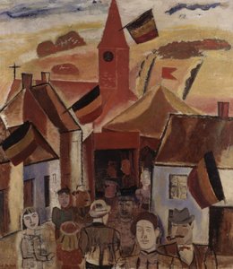 乡村集市，约 1930 年（布面油画）