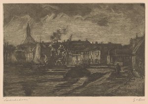 Leidschendam (original title on object) 作者 Gustave van der Does（艺术家签名）