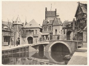 1895 年世界博览会期间阿姆斯特丹运河景观 1895 年阿姆斯特丹世界博览会（物品上的标题） 作者 Guy de Coral and Co.