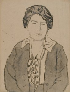 伊莎贝尔-鲍泽（纸上水彩画） 作者 格温·约翰