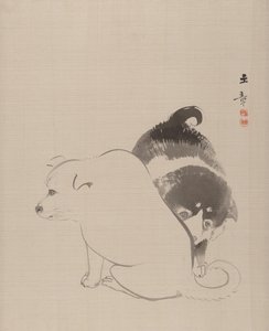 一对小狗，1868年。