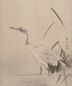芦苇中的鹤，1887-92。